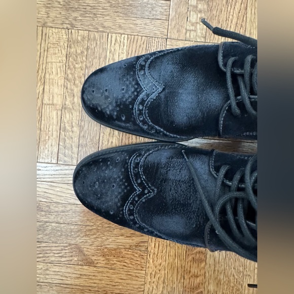 John Varvatos Fleetwood Blue Velvet Rugged Boots Size 7 Made In Italy New $798
